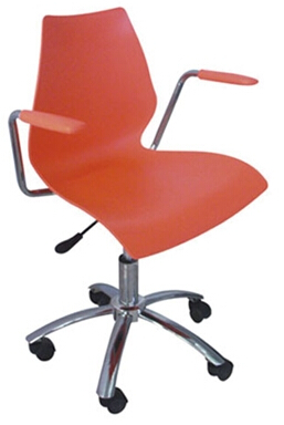 【天天向上】TNC288D电脑椅老板办公转椅子培训椅带双扶手电镀脚